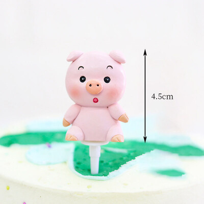 1 τμχ Cartoon Woodland Animals Cake Topper Jungle Safari Cupcake Decor Cute Forest Lion Tiger Toppers 1st Boy Birthday Cake Decor