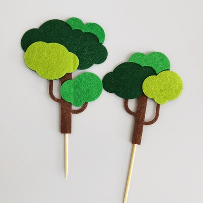1 τμχ Cartoon Woodland Animals Cake Topper Jungle Safari Cupcake Decor Cute Forest Lion Tiger Toppers 1st Boy Birthday Cake Decor