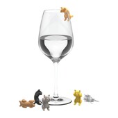 Mini macska alakú szilikon borospohár marker ivópohár azonosító jel jelzés címke pezsgős koktélbár kiegészítők