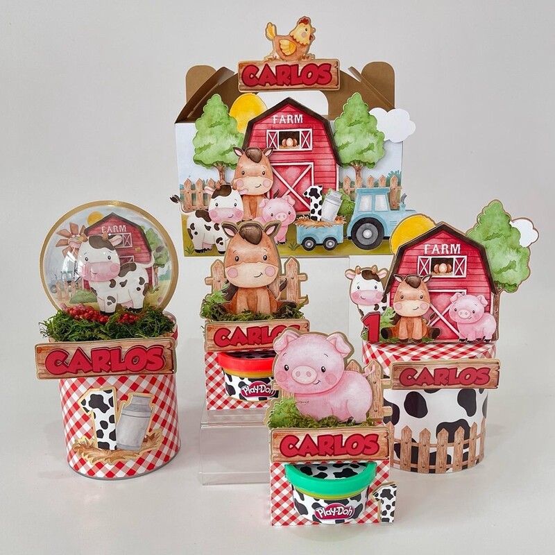 18db Karton Farm Animal Cupcake Topper gyerekeknek Farm témájú Boldog születésnapot Baby Shower Party Dekorációk Barkácsolás torta kellékek