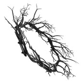 Twig Garland Photo Props Fake Branch Halloween στεφάνι Τεχνητό για μπομπονιέρα για πάρτι από μαύρη πλαστική πόρτα στο σπίτι