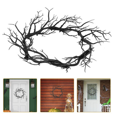Twig Garland Photo Props Fake Branch Halloween στεφάνι Τεχνητό για μπομπονιέρα για πάρτι από μαύρη πλαστική πόρτα στο σπίτι