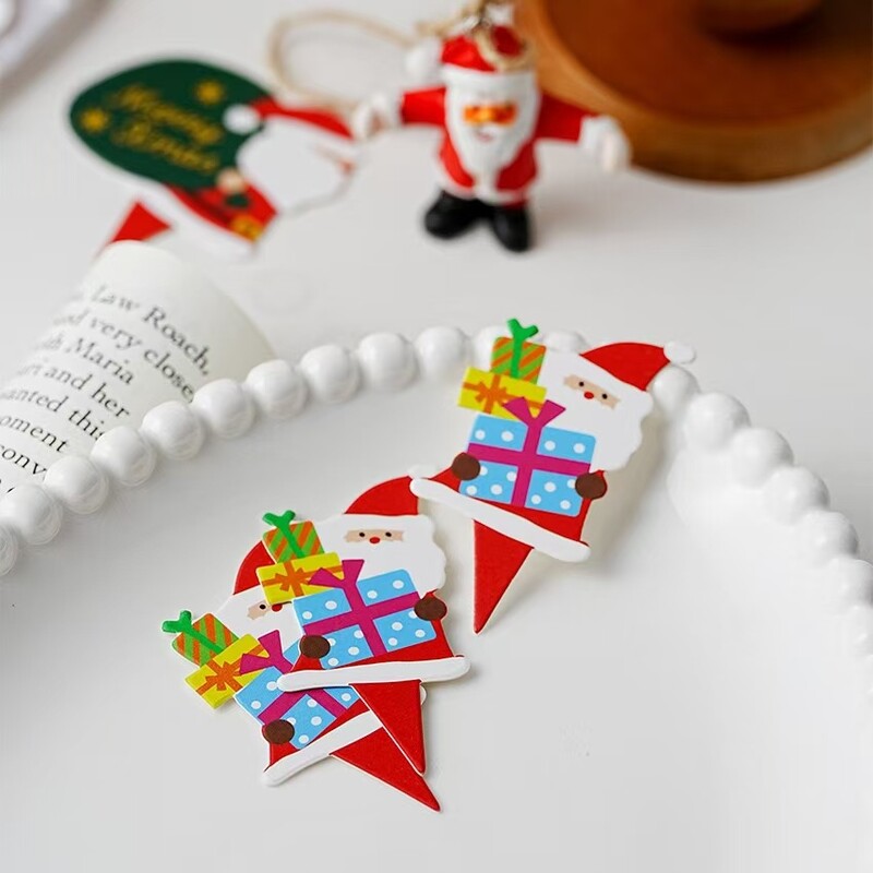 30 db-os kis karácsonyi cupcake fedőkészlet, papírképek süti díszítéshez vagy tortalapok