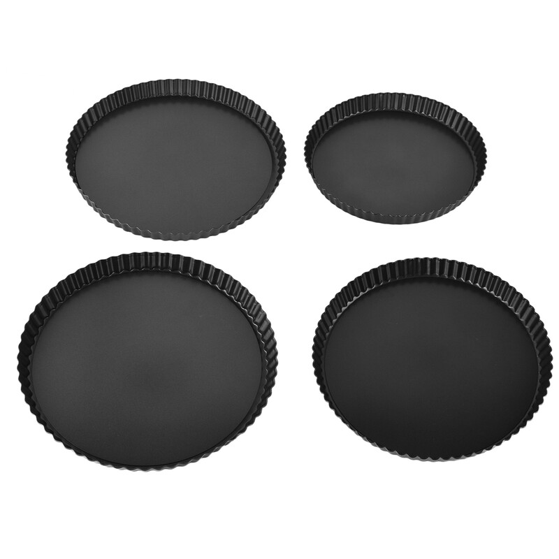 Tartós tepsi Quiche serpenyőben vastagodó, tapadásmentes, mély sütőedény pitelap formája kivehető aljú pizza süteményekhez