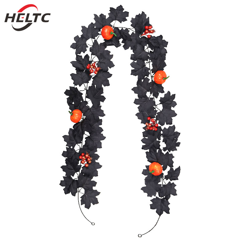 2M mesterséges juharlevél füzér Hamis növények Őszi dekoráció Szőlőlevelek Hálaadás Halloween Fesztiválokra Esküvői dekoráció