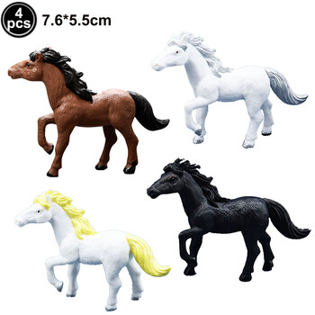 Western Cowboy Horse Cake Toppers Честит рожден ден Cake Topper Horse Racing Cake Decor Cowboy Kids Horse Birthday Party Decoration