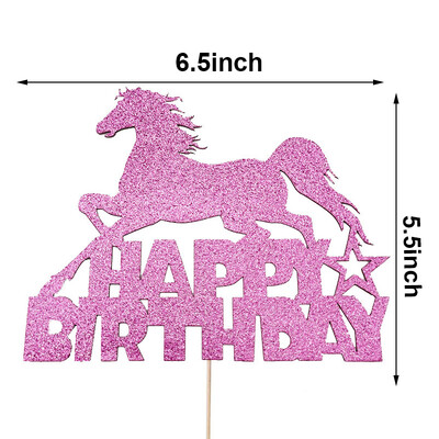 Western Cowboy Horse Cake Toppers Happy Birthday Cake Topper Διακόσμηση τούρτας ιπποδρομιών Cowboy Kids Horse Birthday Party Διακόσμηση