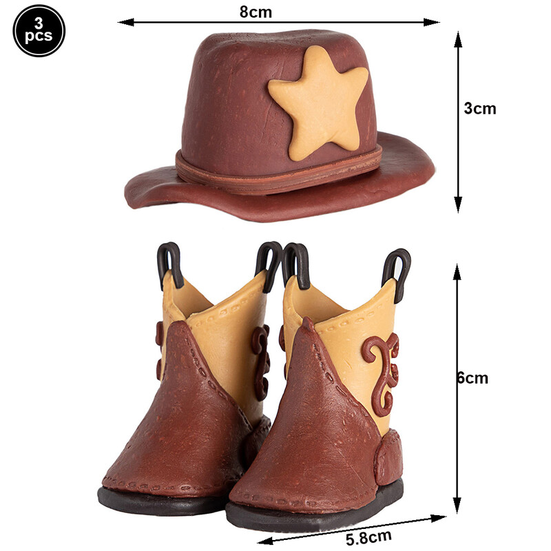 Western Cowboy Horse Tortafeltétek Boldog születésnapot Torta Topper Lóverseny torta dekoráció Cowboy Kids Ló Születésnapi Party dekoráció