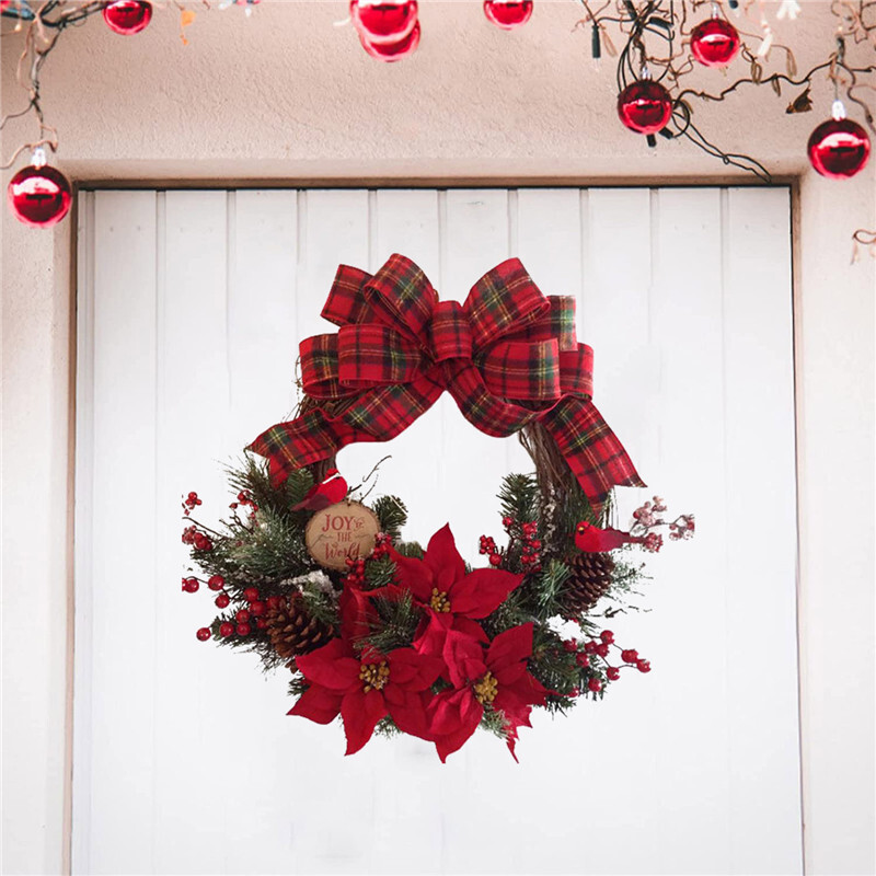 Hasznos Kényelmes Tartós Karácsonyi Koszorú bevásárlóközpont Rattan fal kör virág nyaralóház Szálloda növénybolt szimuláció