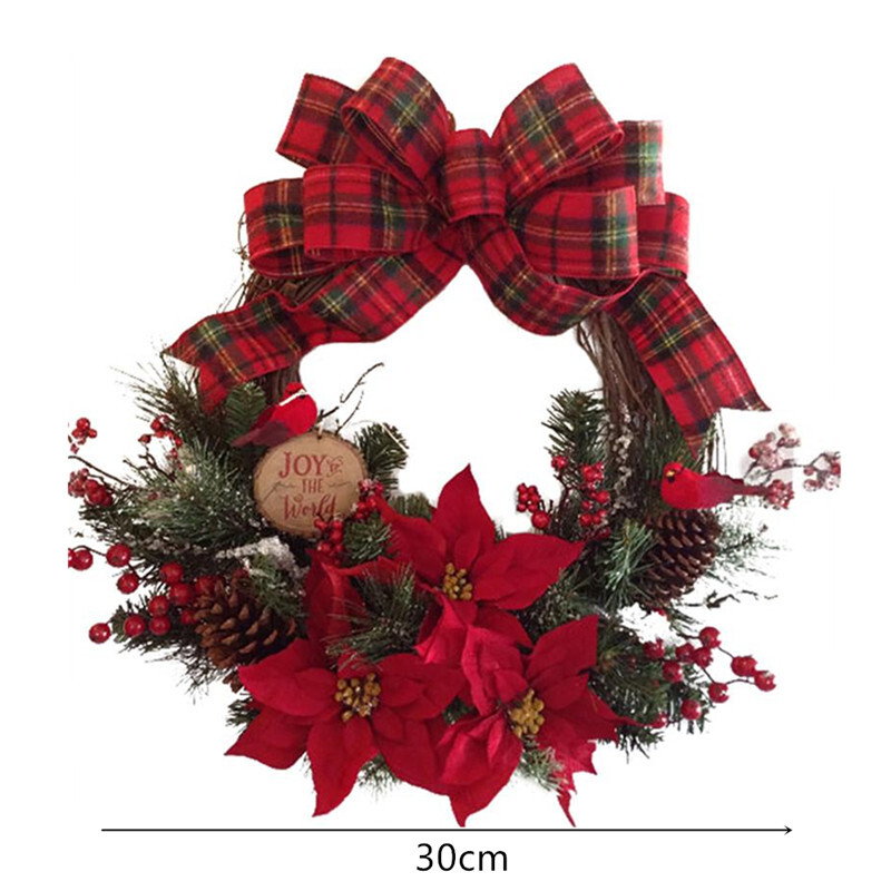 Hasznos Kényelmes Tartós Karácsonyi Koszorú bevásárlóközpont Rattan fal kör virág nyaralóház Szálloda növénybolt szimuláció