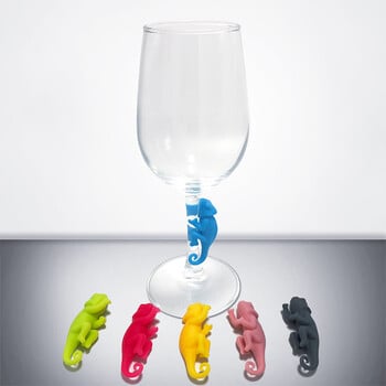 6 τεμάχια/Σετ Ετικέτα Creative Animal Chameleon Wine Cup Chameleon Wine Bar Marker Bar