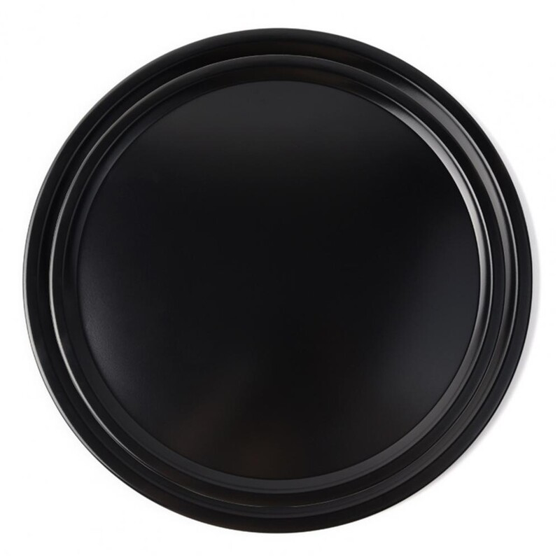 13 hüvelykes tapadásmentes pizzaserpenyő szénacél pizzasütő tálca sekély, kerek serpenyő Pörkölődobozsütőeszközök Bakewar