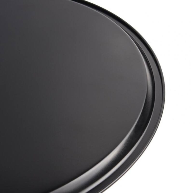 13 hüvelykes tapadásmentes pizzaserpenyő szénacél pizzasütő tálca sekély, kerek serpenyő Pörkölődobozsütőeszközök Bakewar