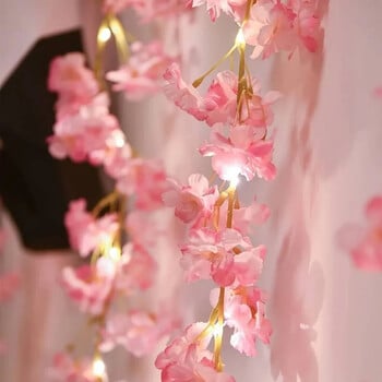 Cherry Blossom String Light 20LED Garland Artificial Flower Garland Vines Fairy Lights Για Διακόσμηση γαμήλιου πάρτι κρεβατοκάμαρας