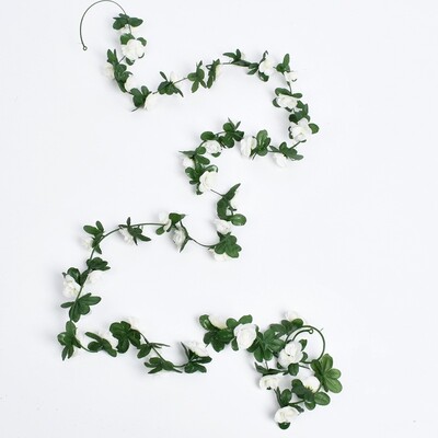 2,5m Rose Vine Fake Flower Garland Τεχνητά λουλούδια που κρέμονται για γάμο Τριαντάφυλλο κισσός Κρεμαστά καλάθια Αψίδα Διακόσμηση φόντου κήπου