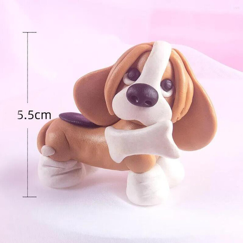 4db Ünnepi kellékek Rajzfilm Kutya Állat Tortafedő Aranyos Fazekas Erdei Dzsungel Szafari Kutyák Cupcake Decor1st Birthday PartyFavor