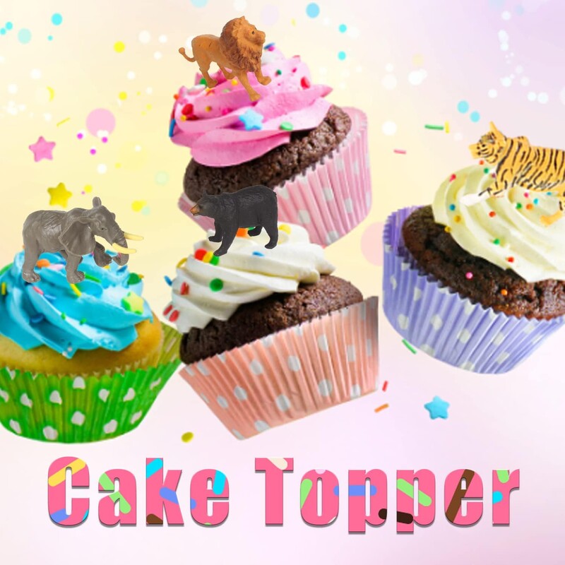 12db Mini Vadállat Modellek Realisztikus Szafari Állatszobrok Tortafedő Gyerekek Születésnapi Party Dekoráció Oktatási Tanulás