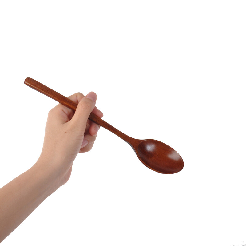 2db/készlet Hosszú fakanál Evőeszköz Leveskanál Keverőkanál Forrázásgátló Tea Kávé Keverőkanál Főzőedény Eszközök Újrafelhasználható