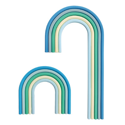 2 τμχ Rainbow Cake Toppers Πολύχρωμες μπάλες Διακοσμήσεις τούρτας για γάμο Baby Shower για αγόρια για πάρτι γενεθλίων