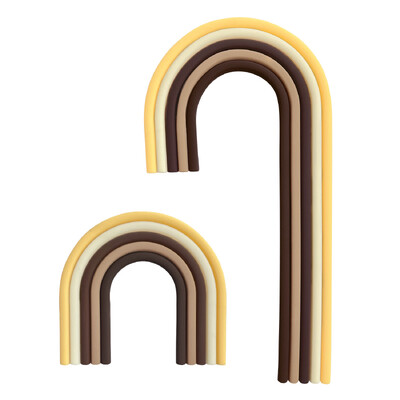 2 τμχ Rainbow Cake Toppers Πολύχρωμες μπάλες Διακοσμήσεις τούρτας για γάμο Baby Shower για αγόρια για πάρτι γενεθλίων