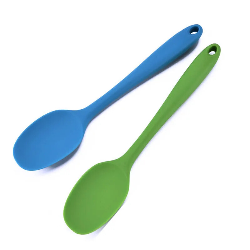 7 színű 210 mm-es univerzális rugalmas hőálló szilikon kanál kaparó spatula fagylalt torta lapátos konyhai eszközhöz