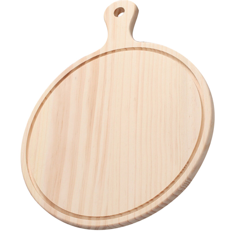 Placa pentru pizza Tava multifunctionala pentru mancare Farfurie din lemn cu maner Plato cu coaja gustare Servire Taiere fripturi Depozitare