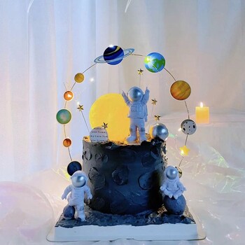 Θέμα Planet Series Cake Topper Διακόσμηση γενεθλίων Universe Space Planet Astronaut Διακόσμηση τούρτας γενεθλίων Παιδική διακόσμηση