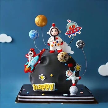 Θέμα Planet Series Cake Topper Διακόσμηση γενεθλίων Universe Space Planet Astronaut Διακόσμηση τούρτας γενεθλίων Παιδική διακόσμηση