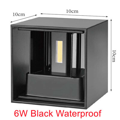 SUNMEIYI 12W LED Φωτιστικό τοίχου εξωτερικού χώρου Αδιάβροχο IP65 Βεράντα Κήπου Απλίκα Μπαλκόνι Βεράντα Διακόσμηση Φωτιστικό