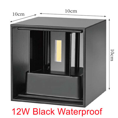 SUNMEIYI 12W LED Φωτιστικό τοίχου εξωτερικού χώρου Αδιάβροχο IP65 Βεράντα Κήπου Απλίκα Μπαλκόνι Βεράντα Διακόσμηση Φωτιστικό