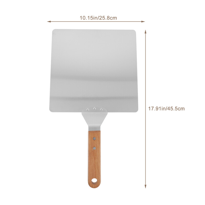 Spatulă pentru pizza Păstrată pătrată pentru coajă pentru pizza pentru cuptor Lifter prăjituri pentru prăjituri mari Coji pentru pizza din metal 10 inch