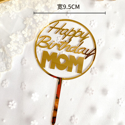 1PC INS Ακρυλικό Happy Birthday Mommy Daddy My Love Toppers για Γυναικεία Ανδρικά Μαμά Μπαμπάς Εργαλεία διακόσμησης τούρτας γενεθλίων για πάρτι