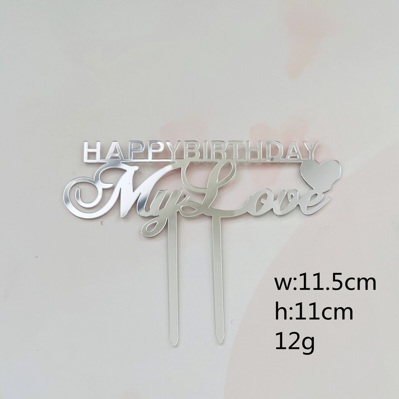 1 db INS Akril Boldog születésnapot Anyu Apu My Love Tortafeltétek női Férfi Anya Apa Születésnapi Party torta dekorációs kellékek
