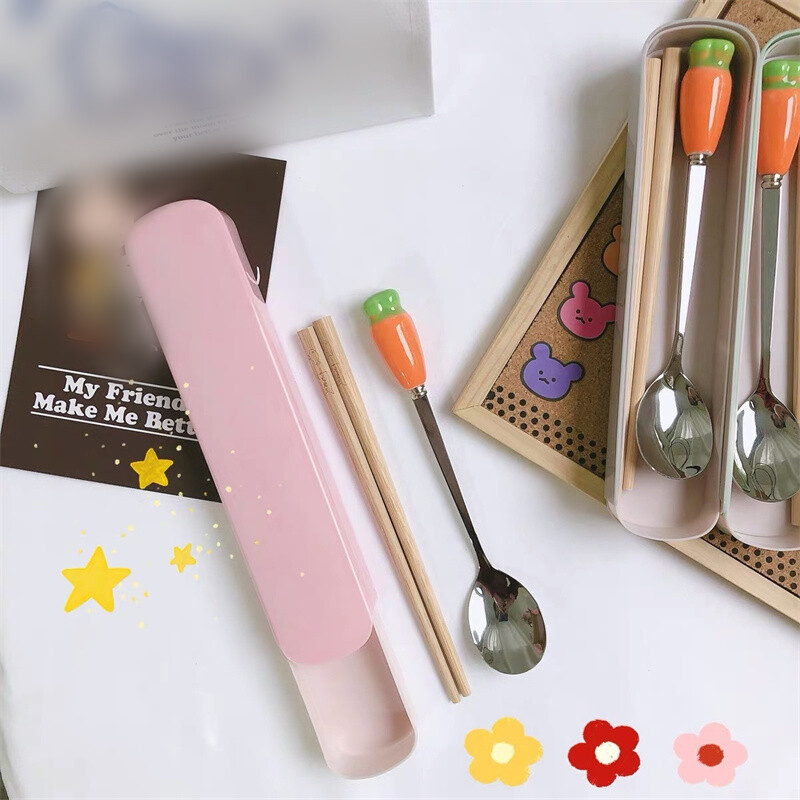 Aranyos étkészlet funkcionális, egyedi, könnyen tisztítható, szórakoztató módja a desszert élvezetének Tartós, tartós rozsdamentes acél készülékek kávéskanál