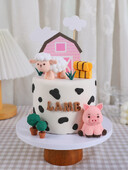 Party Birthday Topper Cake Animal Lamb Little Pig Decor Παιδική φάρμα Birthday Party Baby Animal Baby Baking Decoration Top