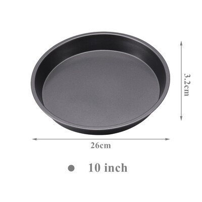 5–10 colių anglies plieno apvalios picos keptuvės neprideganti forma, skirta kepti orkaitėje Kepimo reikmenys Pyrago konditerijos indų lėkštės Virtuvės priedai