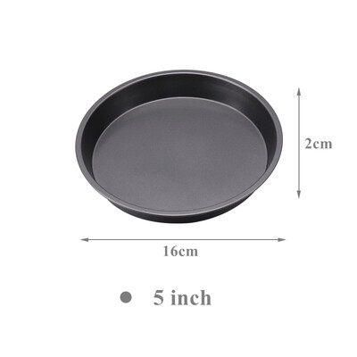 5–10 colių anglies plieno apvalios picos keptuvės neprideganti forma, skirta kepti orkaitėje Kepimo reikmenys Pyrago konditerijos indų lėkštės Virtuvės priedai