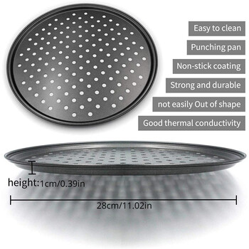 1 τεμ. Ταψί πίτσας Alices με τρύπες 11 ιντσών στρογγυλό ταψί πίτσας για φούρνο Πίτσα Πίτσα Ταψιά πίτσας Ταψί για πίτσα
