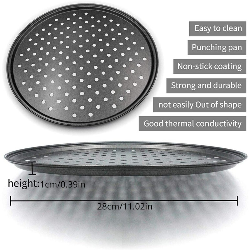 1 bucată Alice Tavă pentru pizza cu găuri, tavă rotundă pentru pizza de 11 inci, pentru cuptor, tavă pentru pizza, tavă pentru pizza, tavă pentru pizza