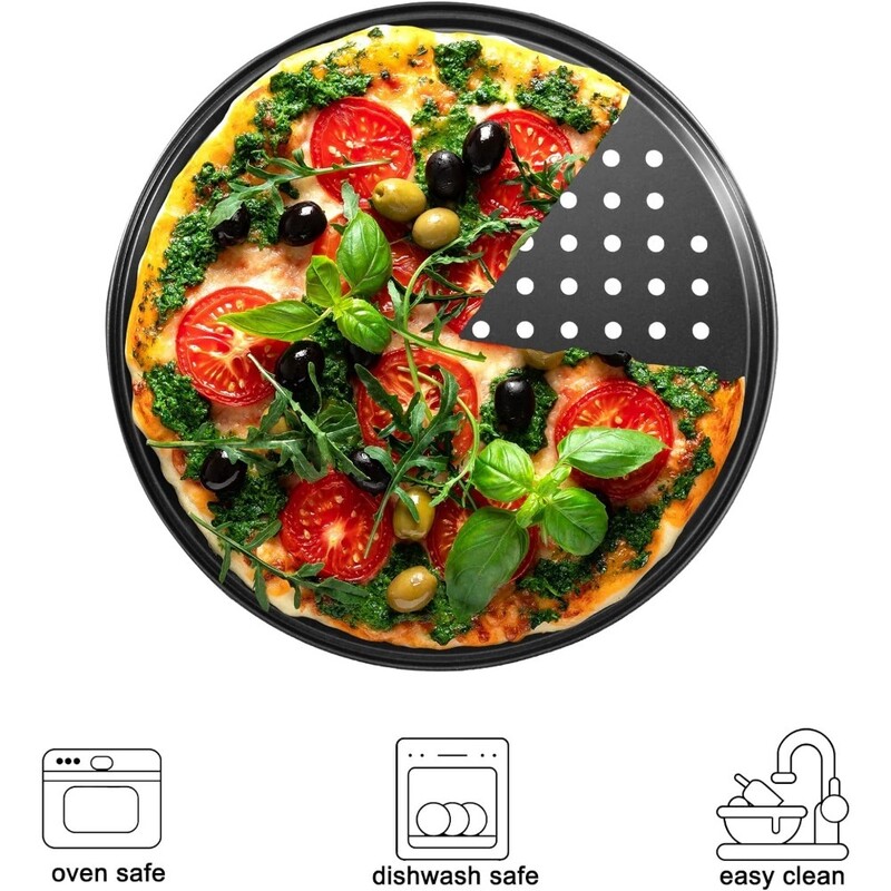 1 bucată Alice Tavă pentru pizza cu găuri, tavă rotundă pentru pizza de 11 inci, pentru cuptor, tavă pentru pizza, tavă pentru pizza, tavă pentru pizza