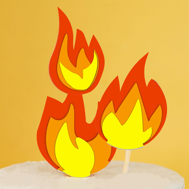 Tűzoltó buli tortadísz Boldog születésnapot tortalapát tűz formájú cupcake topper kis tűzoltó születésnapi buli