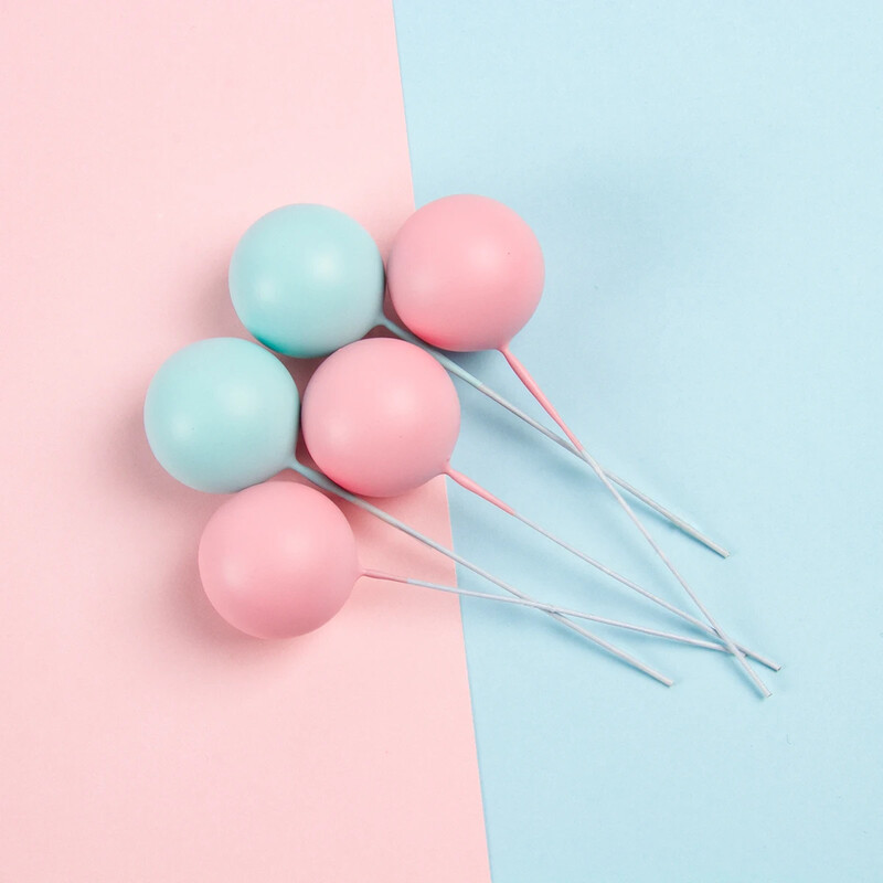 Születésnapi tortafeltétek Aranyos rózsaszín kék medve vonatgolyók betét tortadísz fiú lány 1. születésnapi buli babaváró kellékek