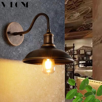 Φωτιστικό τοίχου LED βιομηχανίας Retro American Style Iron E27 Για Αυλή Μπαλκόνι Σκάλα Διάδρομος Υπνοδωμάτιο Μπαρ Φωτιστικά Φωτιστικά