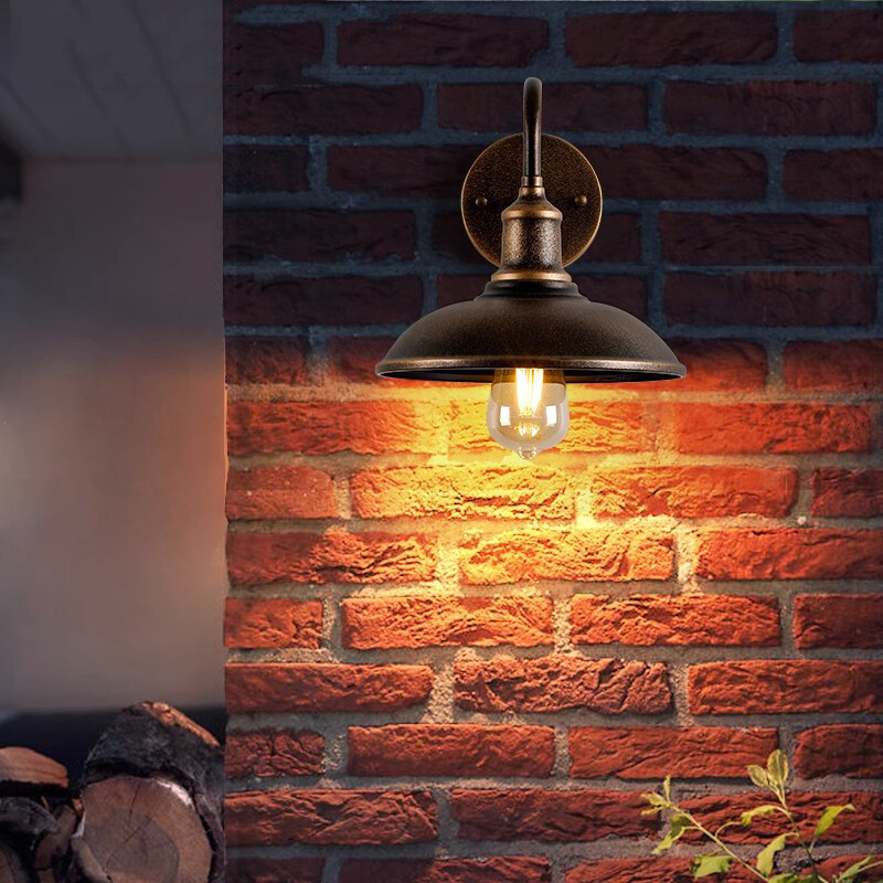 Ipari LED fali lámpa Retro amerikai stílusú vas E27 udvari erkély lépcsőház folyosó hálószoba bár világítótestek
