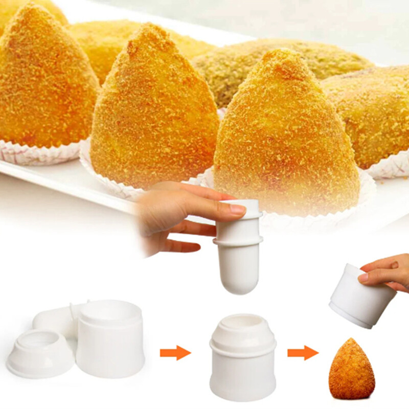 Arancini Maker Sushi Tool Barkácsolás kézzel készített Bento rizsgolyó műanyag forma Házi készítésű olasz étel húsgombóc forma konyhai kiegészítők