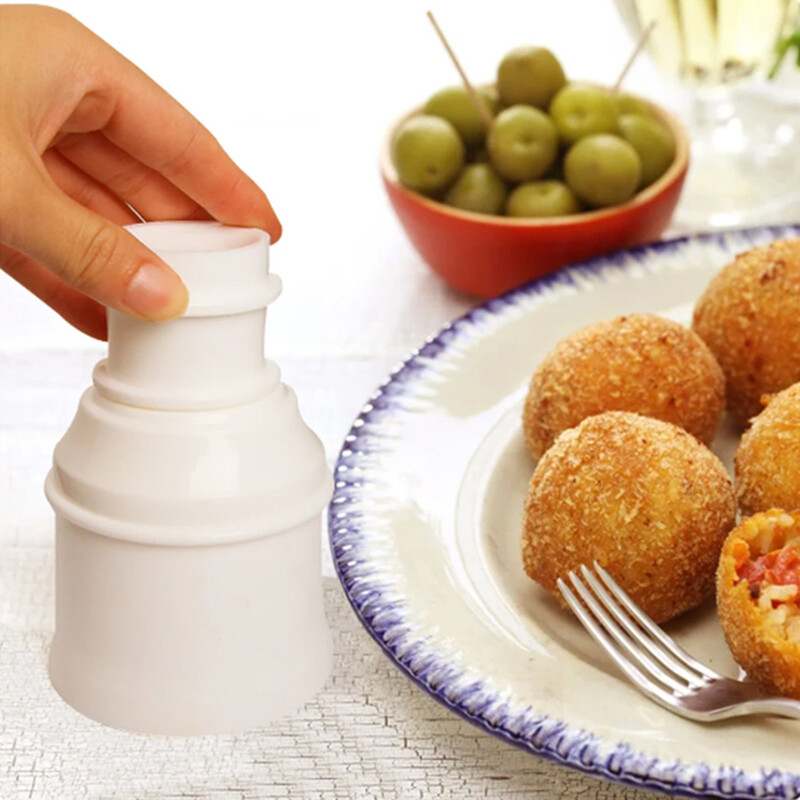 Arancini Maker Sushi Tool Barkácsolás kézzel készített Bento rizsgolyó műanyag forma Házi készítésű olasz étel húsgombóc forma konyhai kiegészítők