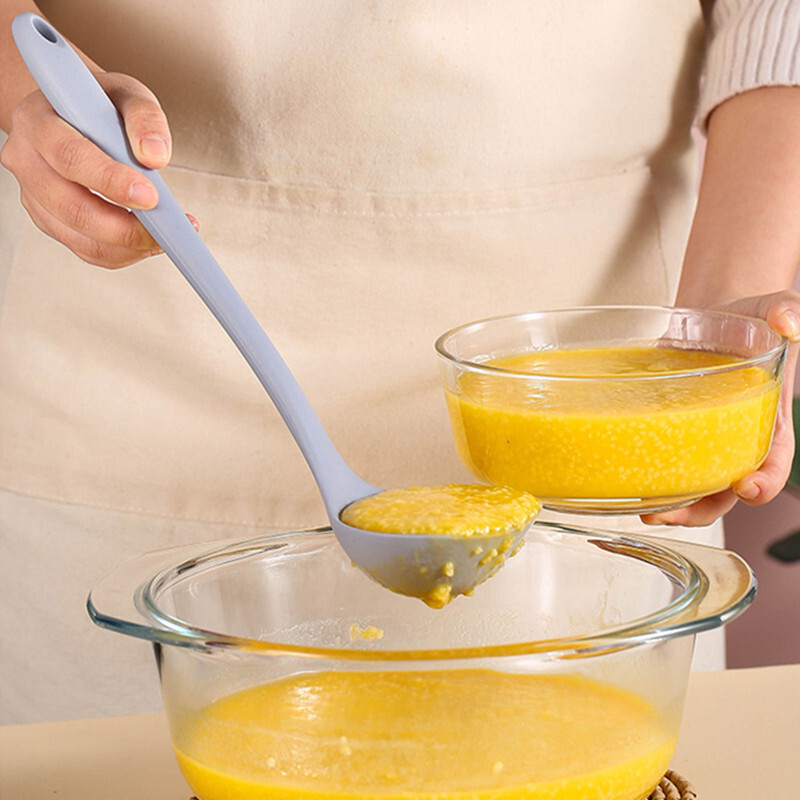 Hosszú nyelű szilikon leves kanál nagy ramen tészta evőkanál forró fazék zabkása merőkanál Kawaii japán konyhai eszközök