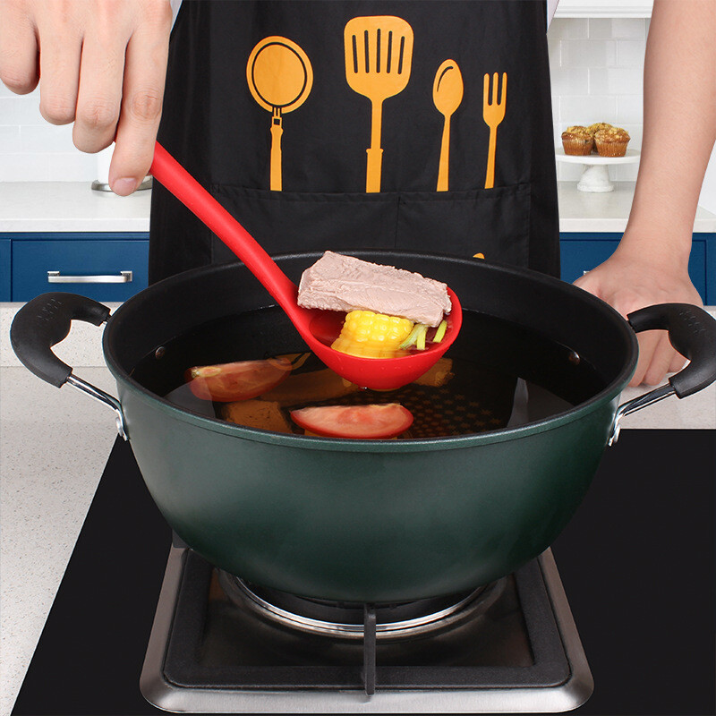 Hosszú nyelű szilikon leves kanál nagy ramen tészta evőkanál forró fazék zabkása merőkanál Kawaii japán konyhai eszközök