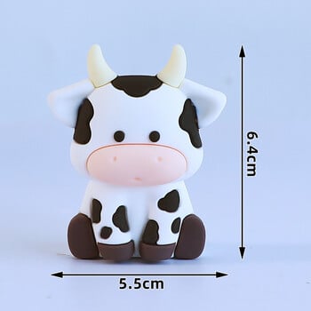 Baby Cow Cake Toppers Тема Farm Animal Cow Парти топки от пяна Декорации за торти Деца 1-ви Честит рожден ден Момче Момиче Baby Shower Decor