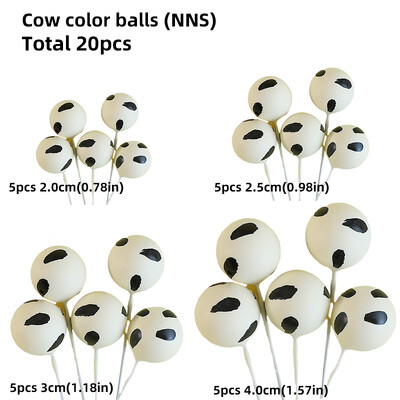 Baby Cow Cake Toppers Farm Animal Cow Theme Party Foam Balls Διακοσμήσεις κέικ 1ο Χρόνια Πολλά Αγόρι Κορίτσι Baby Shower Decor
